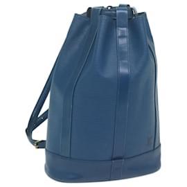 Louis Vuitton-LOUIS VUITTON Epi Randonnee PM Shoulder Bag Blue M52355 LV Auth 64993-Blue