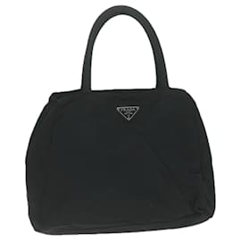 Prada-PRADA Hand Bag Nylon Black Auth bs11647-Black