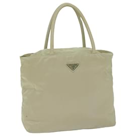 Prada-Bolso Tote PRADA Nylon Crema Auténtica 65170-Crudo