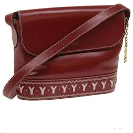 Saint Laurent-SAINT LAURENT Shoulder Bag Leather Red Auth ep2944-Red