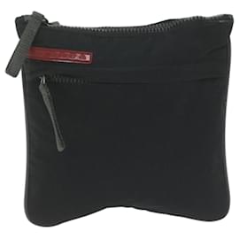 Prada-PRADA PRADA Sports Shoulder Bag Nylon Black Auth 63893-Black