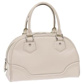 Louis Vuitton-Bolsa de mão LOUIS VUITTON Epi Bowling Montaigne PM Branco Yvoire M5932J Auth yk10254-Branco,Outro