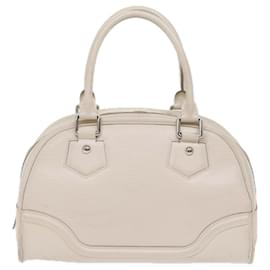 Louis Vuitton-LOUIS VUITTON Epi Bowling Montaigne PM Hand Bag White Yvoire M5932J Auth yk10254-White,Other