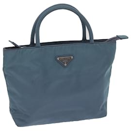 Prada-PRADA Hand Bag Nylon Turquoise Blue Auth 65555-Other