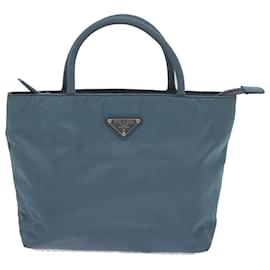 Prada-PRADA Hand Bag Nylon Turquoise Blue Auth 65555-Other