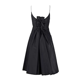 Moschino-Moschino Silk Dress with Back Pleats-Black