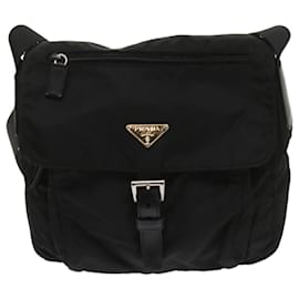 Prada-PRADA Shoulder Bag Nylon Black Auth ep2998-Black