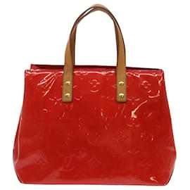 Louis Vuitton-Bolsa de mão LOUIS VUITTON Monogram Vernis Reade PM Vermelho M91088 LV Auth ep3032-Vermelho