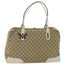 Gucci-GUCCI GG Canvas Web Sherry Line Shoulder Bag Beige Red Green 162881 auth 63895-Red,Beige,Green