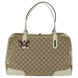 Gucci-GUCCI GG Canvas Web Sherry Line Shoulder Bag Beige Red Green 162881 auth 63895-Red,Beige,Green