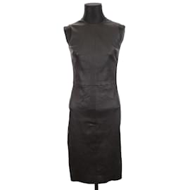 Stouls-Couro sobre vestido-Preto