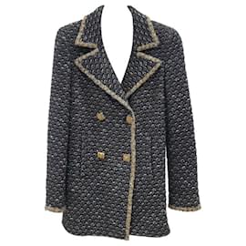 Chanel-Chanel 11Un cappotto blazer con giacca in tweed Paris Byzance-Multicolore