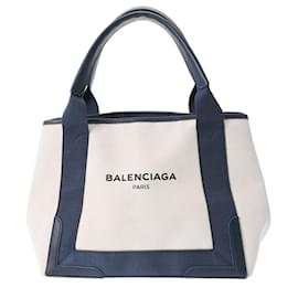 Balenciaga-Balenciaga Navy Cabas-Blanc