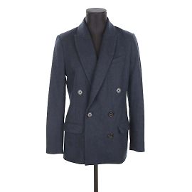 By Malene Birger Wool blazer Navy blue