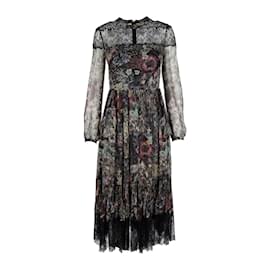 Valentino-Red Valentino Lace Trimmed Floral Print Dress-Multiple colors