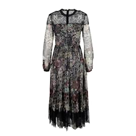 Valentino-Red Valentino Lace Trimmed Floral Print Dress-Multiple colors
