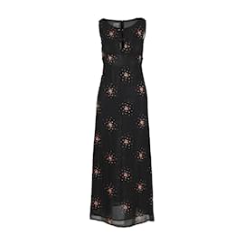 Moschino-Vestido largo estampado barato y elegante de Moschino-Negro