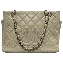 Chanel-Bolsas CHANEL T.  Couro-Bege