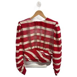 LANVIN Top T.fr 40 silk Rosso