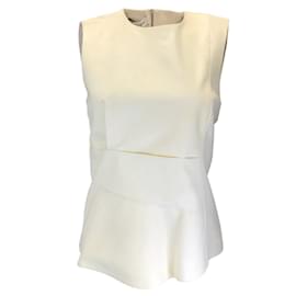 Autre Marque-Narciso Rodriguez Ivory Sleeveless Lambskin Leather Top-Cream