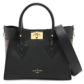Louis Vuitton-On My Side PM Monogram Sides Leather 2-Ways Tote Bag-Black