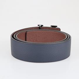 Louis Vuitton-Navy Blue Tilt Reversible Belt-Blue