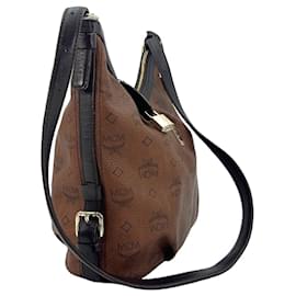 MCM-MCM Visetos Hobo Bag Cognac Shoulder Bag Shopper Bag LogoPrint-Brown