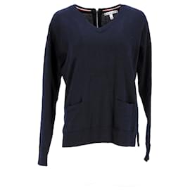 Tommy Hilfiger-Damen-Sweatshirt mit Reißverschluss hinten-Marineblau