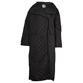 Totême-Totême Signature Quilted Coat in Black Polyester-Black