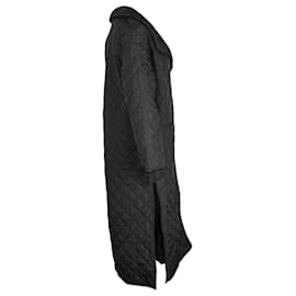Totême-Totême Signature Quilted Coat in Black Polyester-Black