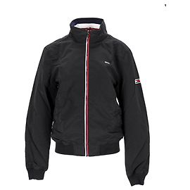 Tommy Hilfiger Mens Essential Flag Patch Bomber Jacket Black