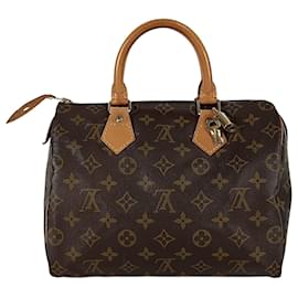 Louis Vuitton-Louis Vuitton Speedy 25 borsetta con monogramma-Marrone