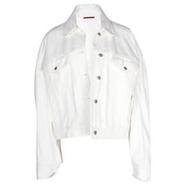 Acne-Acne Studios Denim Jacket in White Cotton-White