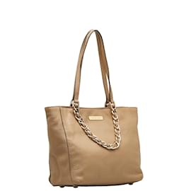 Autre Marque-Leather Chained Tote Bag-Other