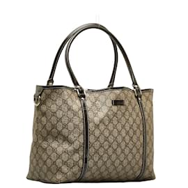 Gucci-Gucci GG Supreme Medium Joy Tote Canvas Tote Bag 197953 in Fair condition-Other