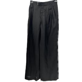 Autre Marque-VIKY RADER  Trousers T.International S Linen-Black