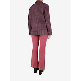 Isabel Marant Etoile-Purple checkered wool jacket - size UK 10-Purple