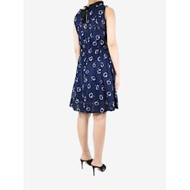 Marc Jacobs-Dark blue sleeveless floral dress - size UK 8-Blue