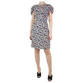Nina Ricci Robe imprimée fleurie multicolore - taille UK 10 Multicolore