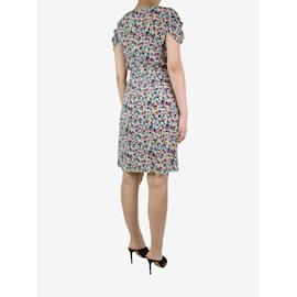 Nina Ricci-Mehrfarbiges Kleid mit Blumenmuster – Größe UK 10-Mehrfarben