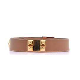 Hermès-HERMES  Belts T.cm 70 leather-Brown