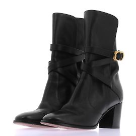 Botas ankle Dior T.EU 36.5 Couro Preto