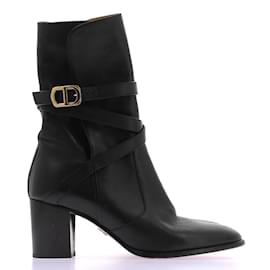 Dior-DIOR  Ankle boots T.eu 36.5 leather-Black