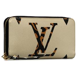 Louis Vuitton-Portafoglio Zippy Jungle gigante con monogramma marrone Louis Vuitton-Marrone,Beige