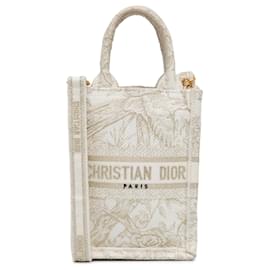 Dior-Bolsa de livro vertical Dior White Mini Jardin D'Hiver-Branco