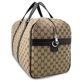Gucci-Gucci Brown GG Canvas Travel Bag-Brown,Other