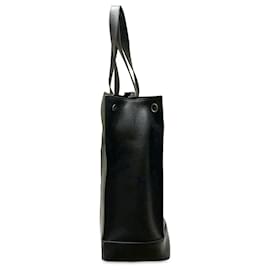 Alexander Mcqueen-Alexander McQueen Black Leather Demanta Tote Bag-Black