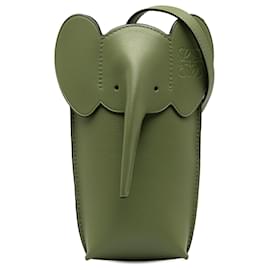 Loewe-Borsa a tracolla Loewe con tasca a forma di elefante verde-Verde,Verde scuro