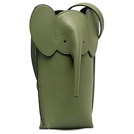 Loewe-Loewe Green Elephant Pocket Crossbody Bag-Green,Dark green