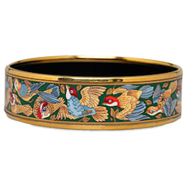 Hermès-Bracelet large en émail Hermes Gold-Autre